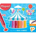 Maped Color'Peps My First Jumbo Wax Crayons Box of 12 Assorted Colors