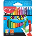 Maped Color'Peps Wax Crayons Box of 12 Assorted Colors
