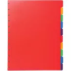Exacompta intercalaires amovibles pour protège-documents avec anneaux, en PP coloré, 10 onglets