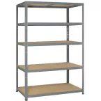 Avasco Strong 265 Industrial Shelf, 196 x 120 x 50 cm, 5 Shelves, Galvanized Steel