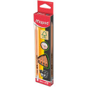 Maped crayon Black'Peps, 2B, avec gomme