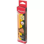 Maped crayon Black'Peps, 2B, avec gomme