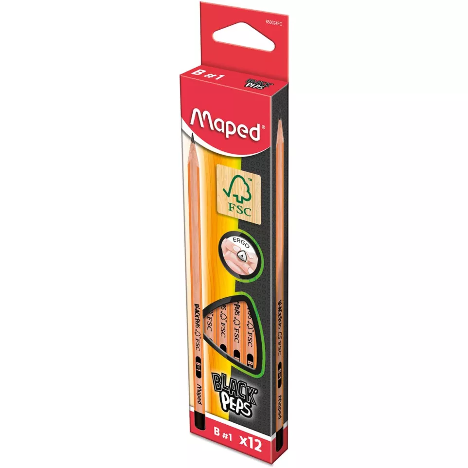 Maped crayon Black'Peps B, sans gomme