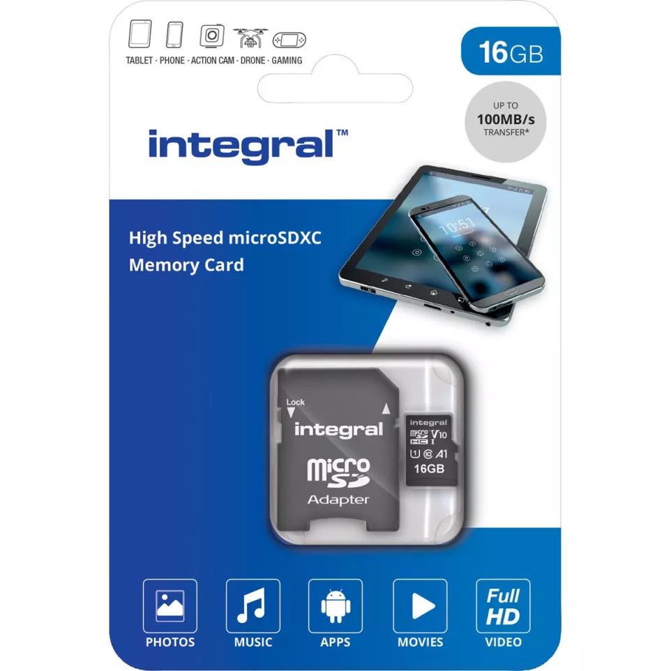 Integral Memory microSDHC Card 16GB