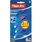 Tipp-Ex dérouleur de correction Easy Correct, blister de 3 pièces (2 + 1 gratuite)