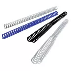 GBC ClickBind Spines, 8 mm, Black, Box of 50