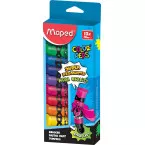Maped Color'Peps gouache, tubes de 12 ml,  boîte distributrice avec 12 tubes en couleurs assorties