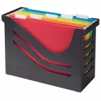 Re-solution support dossiers suspendus, 5 dossiers suspendus inclus, noir