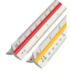 Rotring echelle de réduction, 3 faces 1:20; 1:25; 1:50; 1:75; 1:100 en 1:125