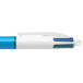 Bic 4 Colours Original stylo bille 4 couleurs, moyen, 4 couleurs d'encre classique, corps bleu