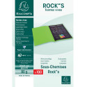 Exacompta chemise de classement Rock's 80, ft 22 x 31 cm, paquet de 100 pièces, blanc