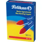Pelikan crayon de cire à marquer 772 rouge, boîte de 12 pièces