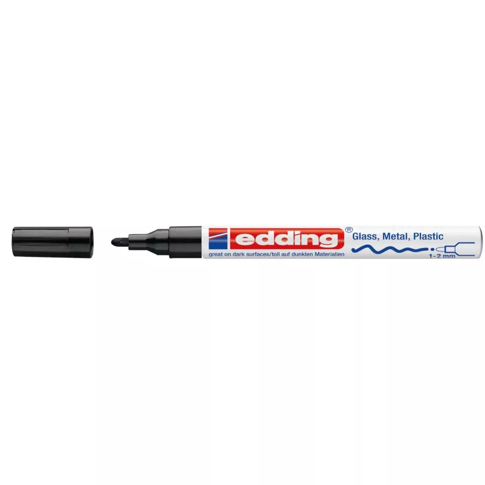 Edding glanslakmarker e-751 CR zwart