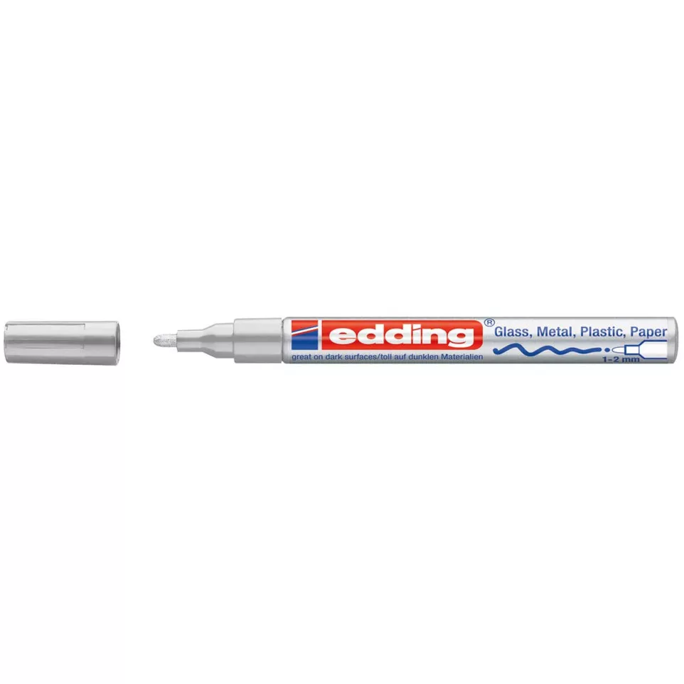 Edding glanslakmarker e-751 CR zilver