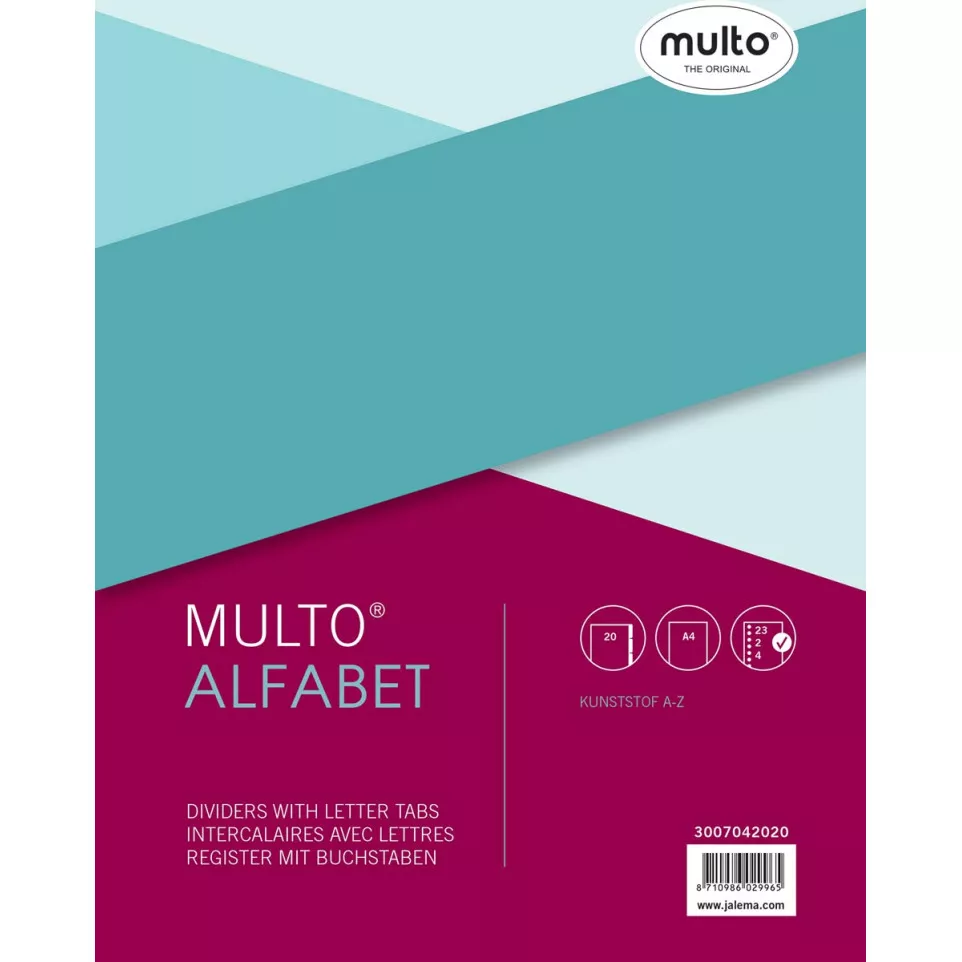 Multo tabbladen voor ft A4, uit PP,...