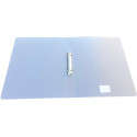 Alpha ringmap, voor ft A4, uit PP, 2 ringen van 25 mm, transparant wit