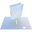 Alpha ringmap, voor ft A4, uit PP, 2 ringen van 25 mm, transparant wit