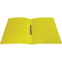 Alpha classeur à anneaux, pour A4, en PP, 2 anneaux de 16 mm, jaune transparent