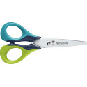 Maped ciseaux Sensoft, ft 13 cm, gauche, bouts rond, inox, couleurs assorties, blister de 1 pièce