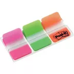 Post-it Index Strong, ft 25,4 x 38 mm, set de 3 couleurs (rose, vert et orange), 22 cavaliers par couleur