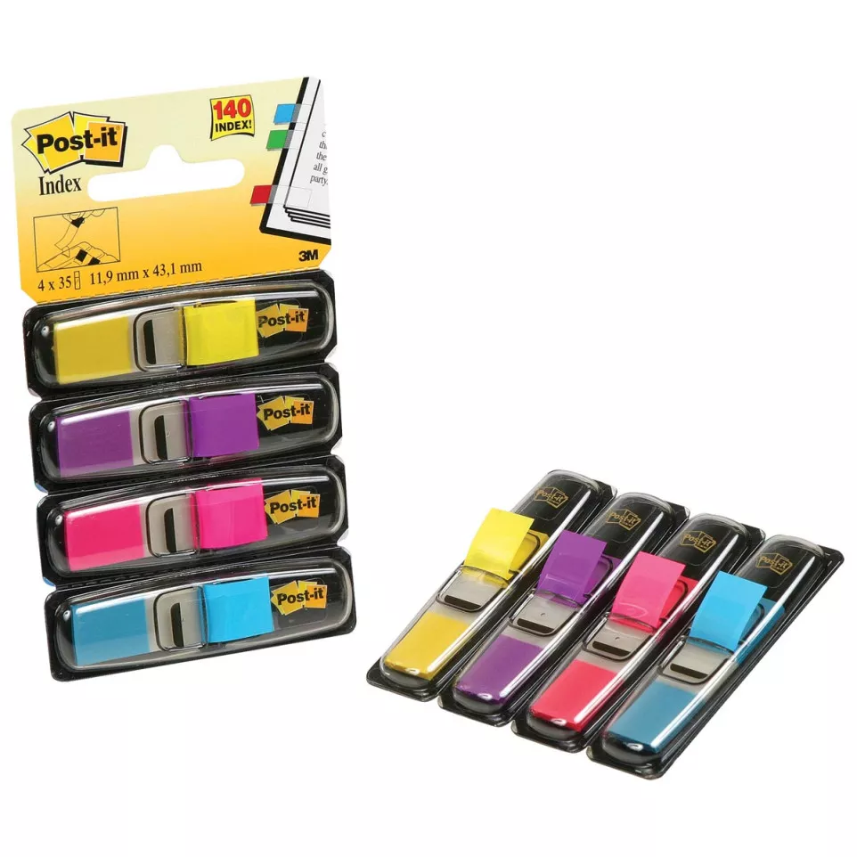 Post-it Index Etroit, 4 x 35 onglets,...