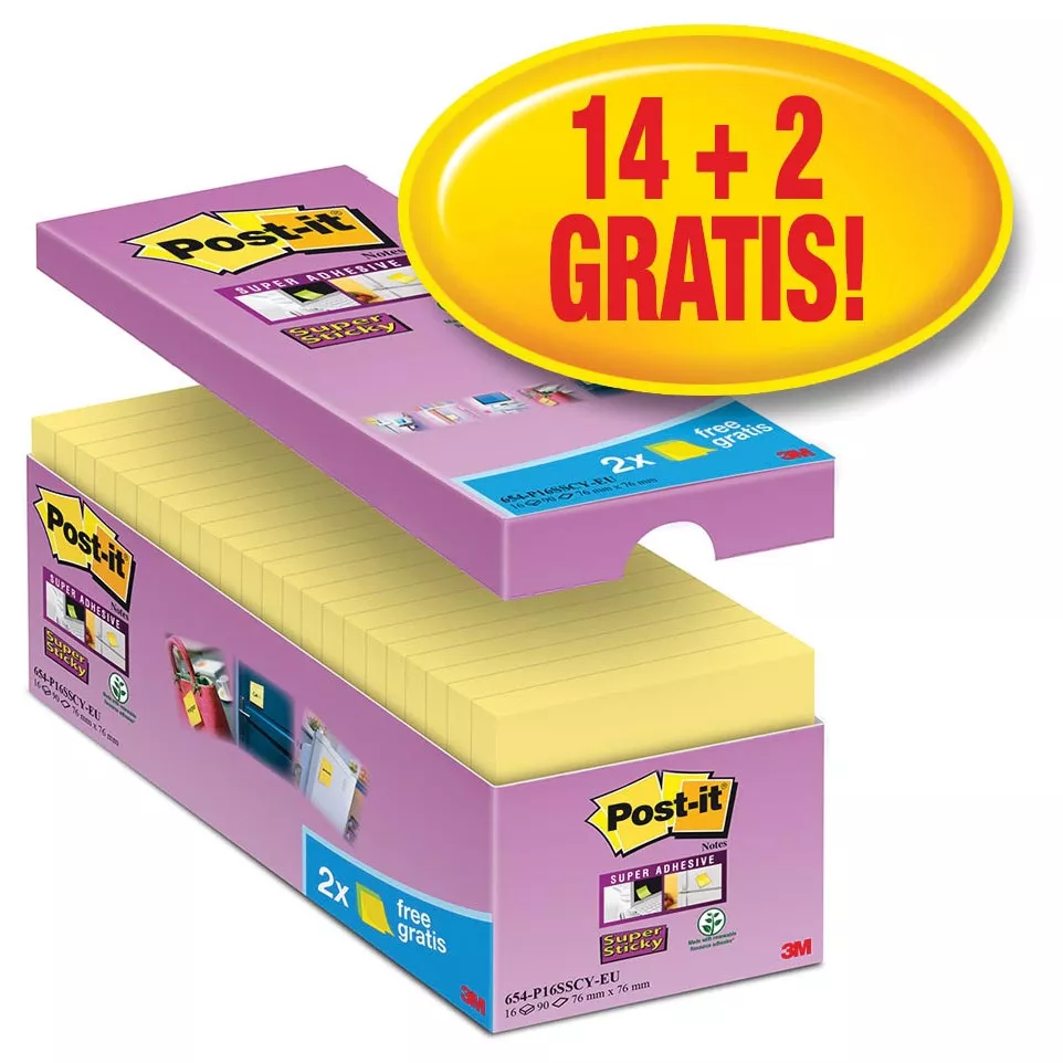 Post-it Super Sticky notes, 90 vel,...