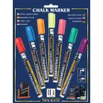 Securit Chalk Marker Small Pack of 7 Assorted Colors