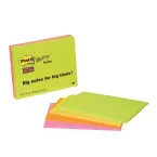Post-it Super Sticky Meeting Notes, 45 Sheets, 101 x 152 mm, Assorted Colors, Pack of 4 Pads