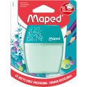 Maped Shaker 2-Hole Pencil Sharpener, Assorted Colors, Blister Pack of 1 Piece
