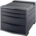 Esselte Vivida 4-Drawer Desktop Drawer Set Black