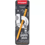 Bruynzeel crayon, boîte en metal de 6 pièces en duretés assorties
