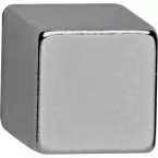 MAUL Aimant néodyme, forme Cube, 10 x 10 x 10 mm, résistance 3,8 kg, argent, blister de 4 pièces
