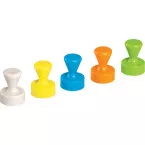 MAUL Neodymium Pin Magnets Ø12mm Blister 1.5kg 10 Pieces Assorted for Whiteboard
