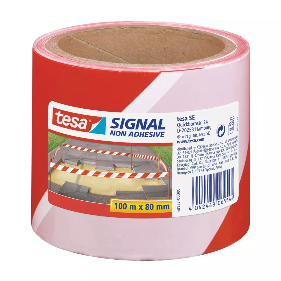 Tesa barrier tape 80 mm x 100 m red...