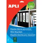 Apli White Labels 190 x 61 mm Rounded Corners 100 Pieces 4 per Sheet