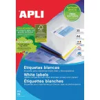 Apli White Removable Labels Sheet 25.4 x 10 mm (W x H) 4,725 Pieces 189 Per Sheet (10198)