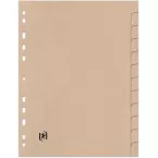 Oxford Touareg intercalaires, en carton, ft A4, non imprimé, 11 trous, 12 onglets