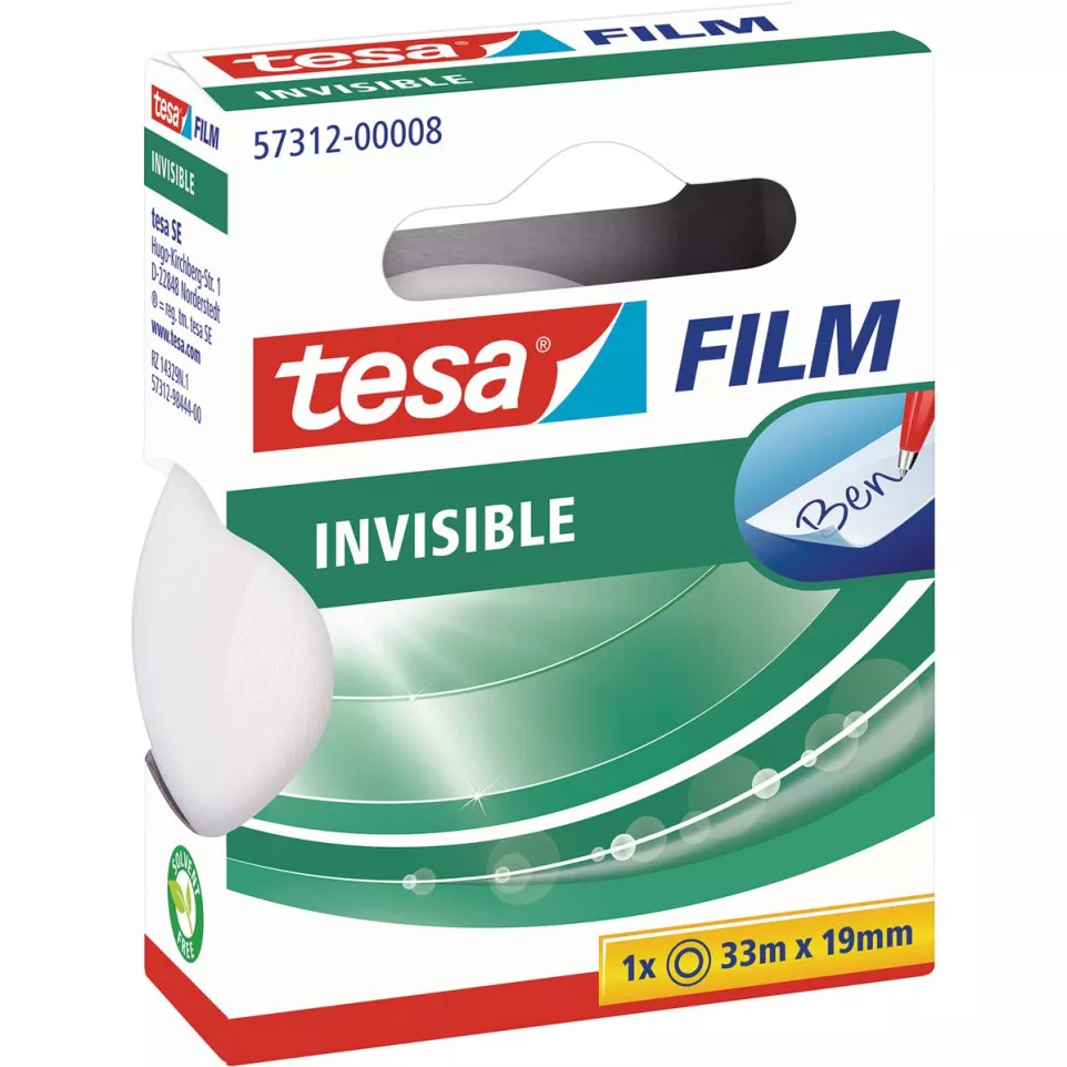 Tesafilm Invisible, ft 33 m x 19 mm