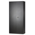 Bisley Office Furniture Hinged Door Cabinet 195 x 91.4 x 40 cm 4 Shelves Black