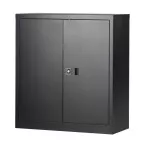 Bisley Office Furniture Swing Door Cabinet, 100 x 91.4 x 40 cm (H x W x D), 1 Shelf, Black