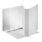 Esselte classeur personnalisable PP pour ft A4 maxi dos de 6,3 cm, 4 anneaux en D de 40 mm, blanc