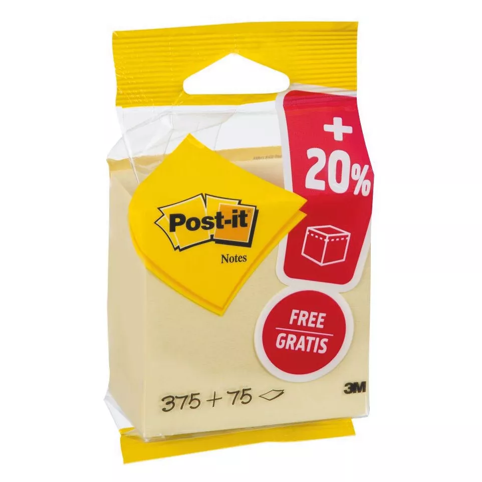 Post-it Notes Cube 3 in x 3 in Canary...