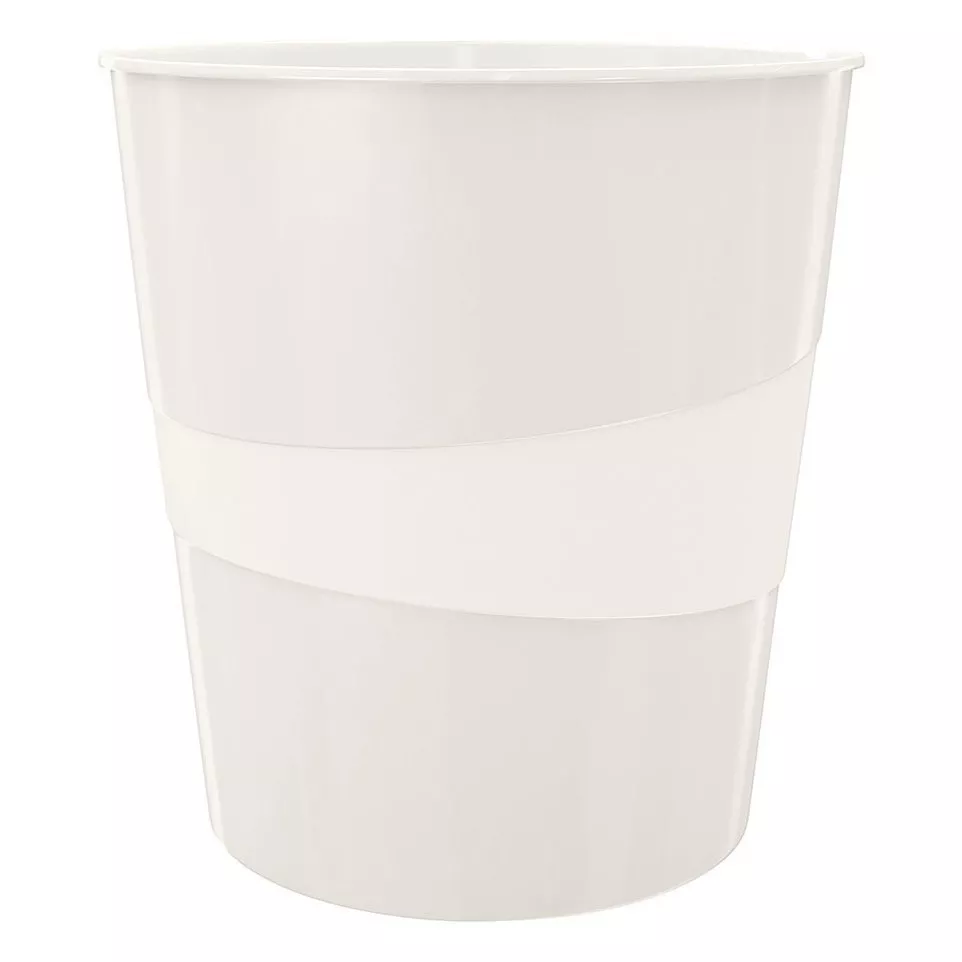 Leitz WOW Wastepaper Bin White 15L