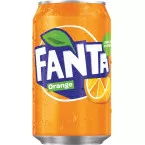 Fanta Orange boisson rafraîchissante, canette de 33 cl, paquet de 24 pièces