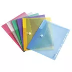Tarifold assorted color punched pockets
