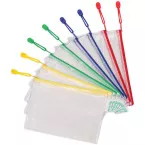 Tarifold pochette à zip, ft A5, paquet de 8 pièces en couleurs assorties