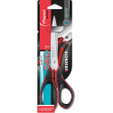 Maped ciseaux Advanced Softgel, ft 21 cm, droite, bouts pointus, inox, noir/rouge, blister de 1 pièce