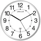Unilux Wave Radio-Controlled Wall Clock 30cm Grey-White