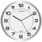 Unilux Magnet horloge murale, magnetisch, diamètre 30,5 cm, gris-blanc