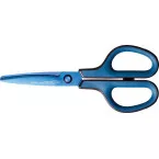 Plus FitCut Curve PREMIUM schaar, 17,5 cm, titanium bladen, blauw, op blister